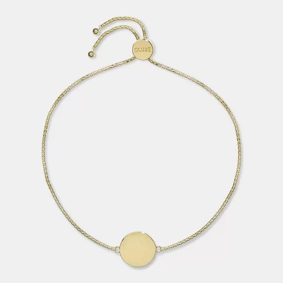 CLUSE Clipse Bracelet Hammered Disc Gold Colour