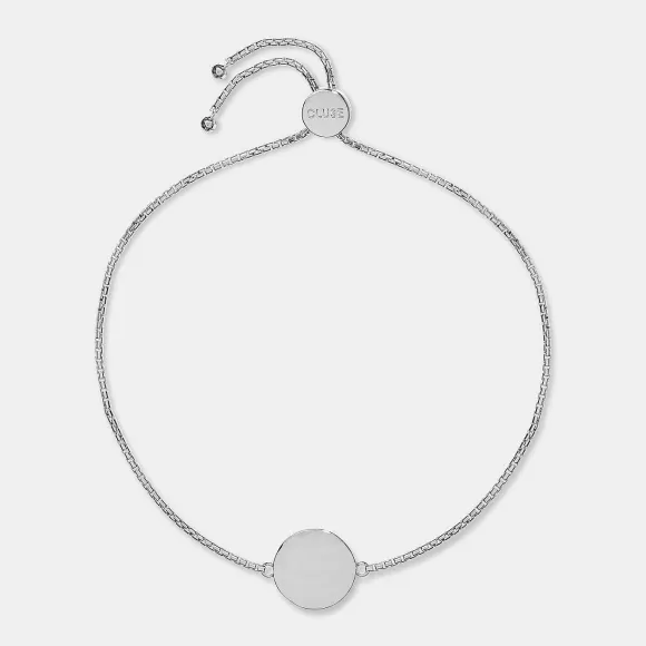 CLUSE Clipse Bracelet Hammered Disc Silver Colour