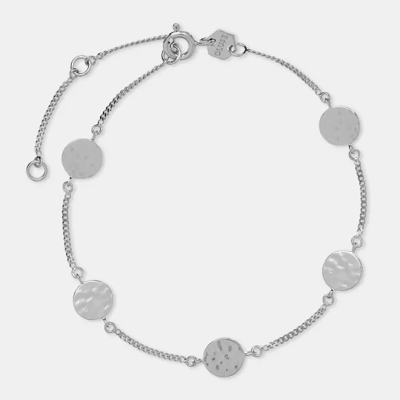 CLUSE Clipse Bracelet Hammered Discs Chain Silver