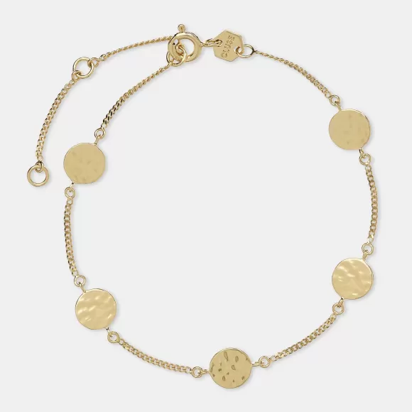 CLUSE Clipse Bracelet Hammered Discs Gold Colour