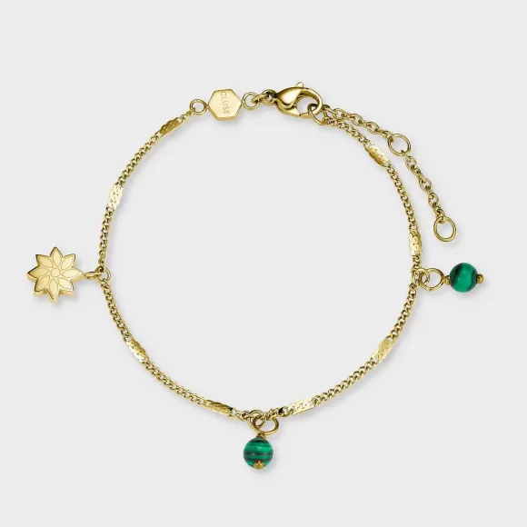 CLUSE Essentielle Bracelet Daisy Green, Gold Colour