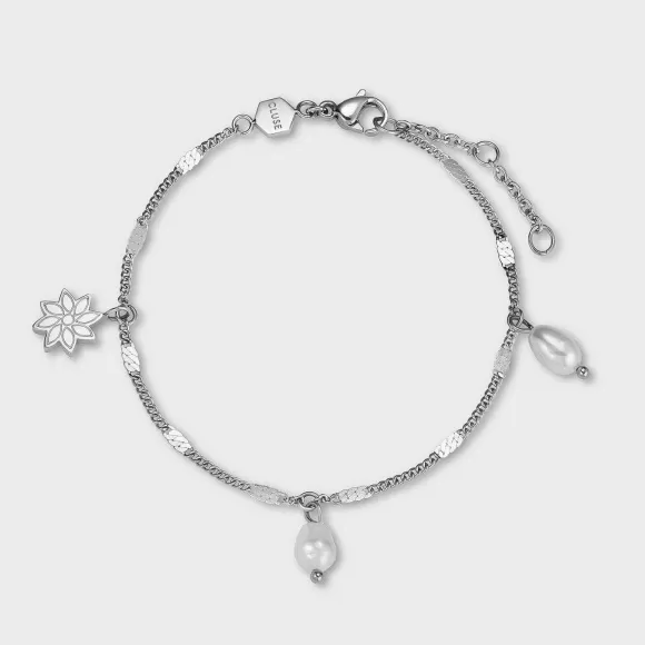 CLUSE Essentielle Bracelet Daisy Pearl, Silver Colour