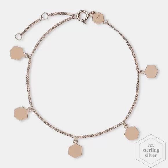 CLUSE Essentielle Bracelet Hexagon Charms Rose Gold Plated