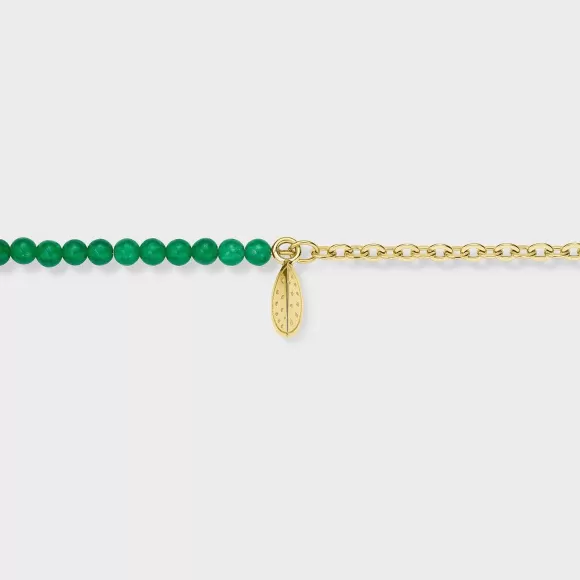 CLUSE Essentielle Green Beads Watermelon Charm Necklace, Gold Colour