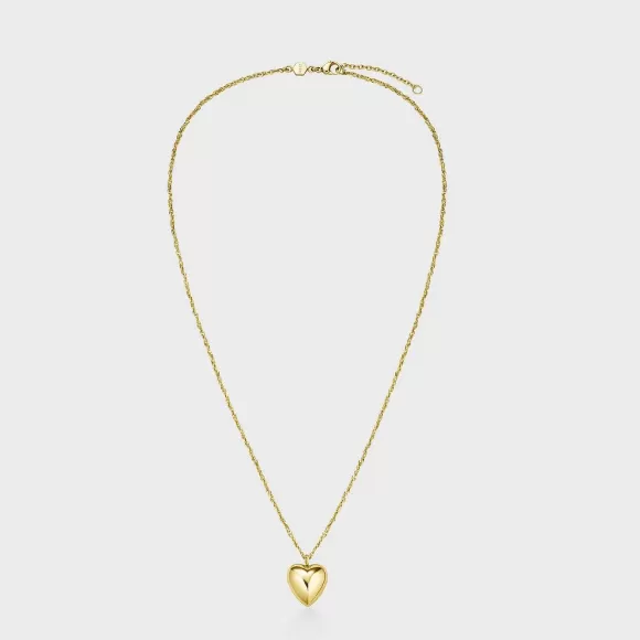 CLUSE Essentielle Heart Charm Chain Necklace, Gold Colour