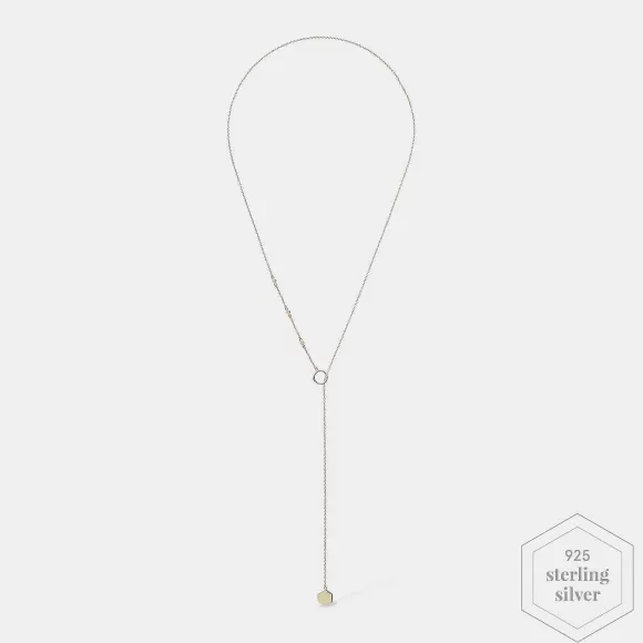 CLUSE Essentielle Lariat Necklace Hexagon Gold Plated