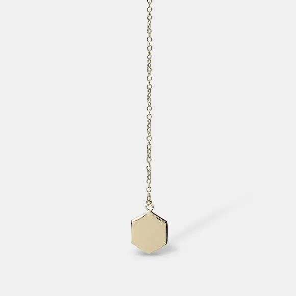 CLUSE Essentielle Lariat Necklace Hexagon Gold Plated