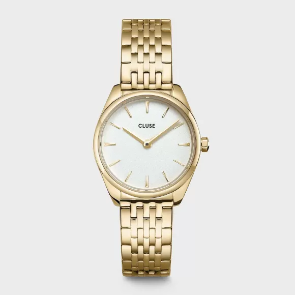 CLUSE F Roce Mini Watch Steel White, Gold Colour