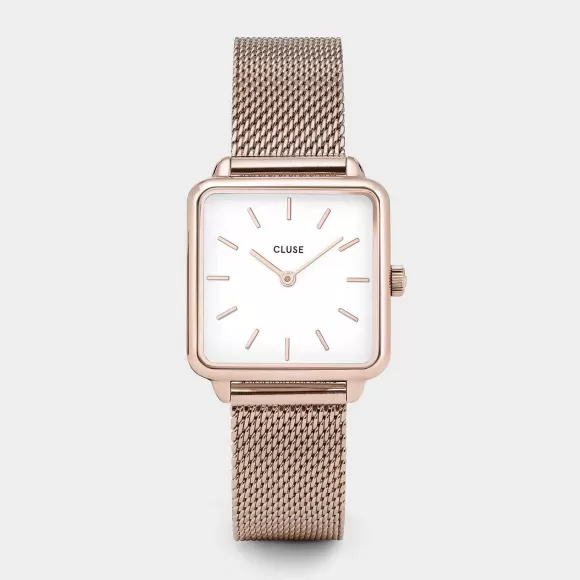 CLUSE La T Tragone Mesh White, Rose Gold Colour