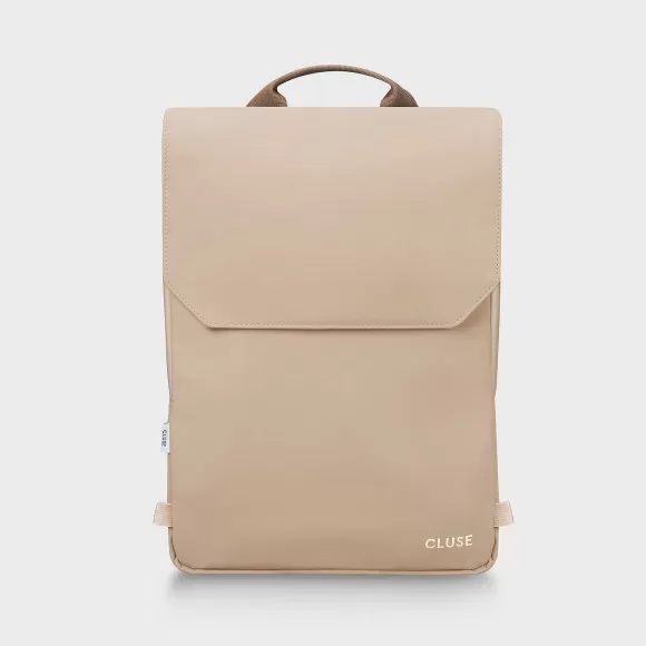 CLUSE Le R Versible Backpack, Beige Dark Brown, Gold Colour