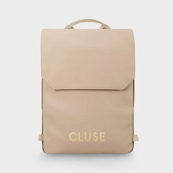 CLUSE Le R Versible Backpack, Camel Beige, Gold Colour